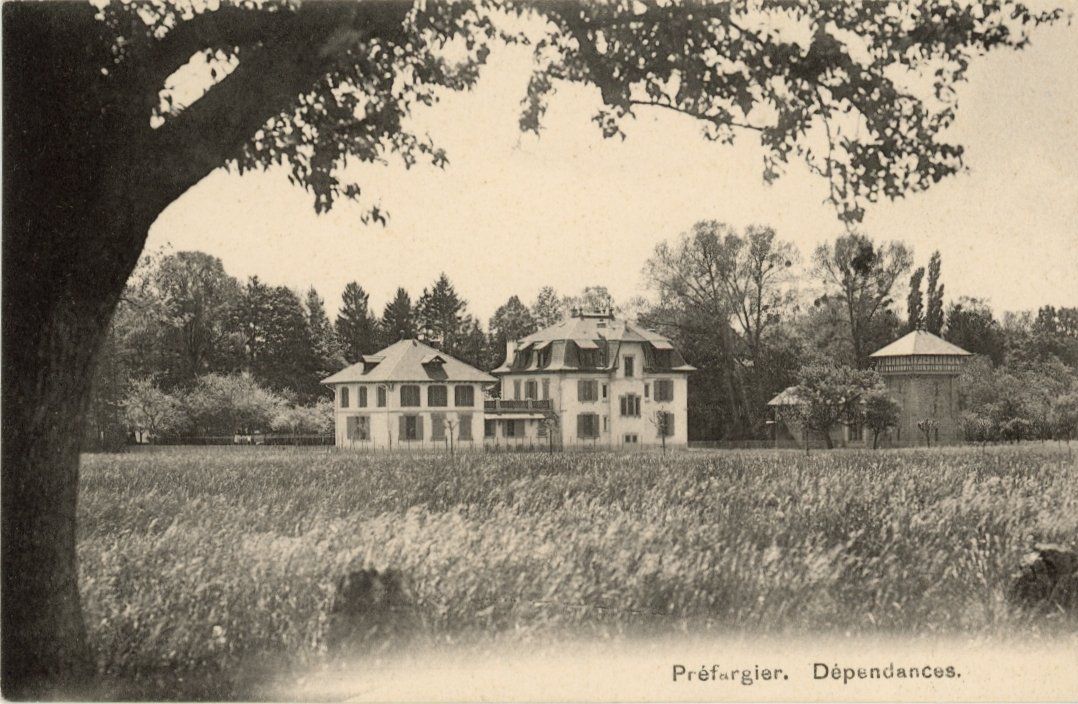 Cartoline postali: Préfargier  NE    près Marin   -    Dépendances – Usato da Brig venduto da Valcards54