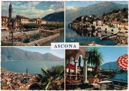 Ascona - 4 Bild AK