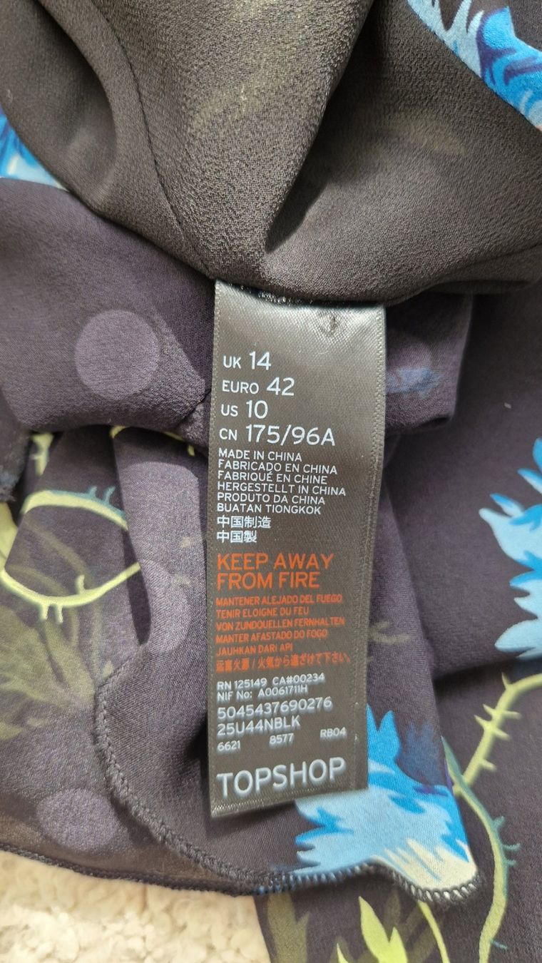 Topshop Blusen: Topshop Unique Bluse Seide Kornblumen Gr. 42 – Neu und originalverpackt aus Erlinsbach SO von ULIKH 8