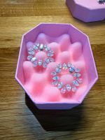 Schöne Swarovski Matrix Kreolen / Ohrringe Tropfenschliff