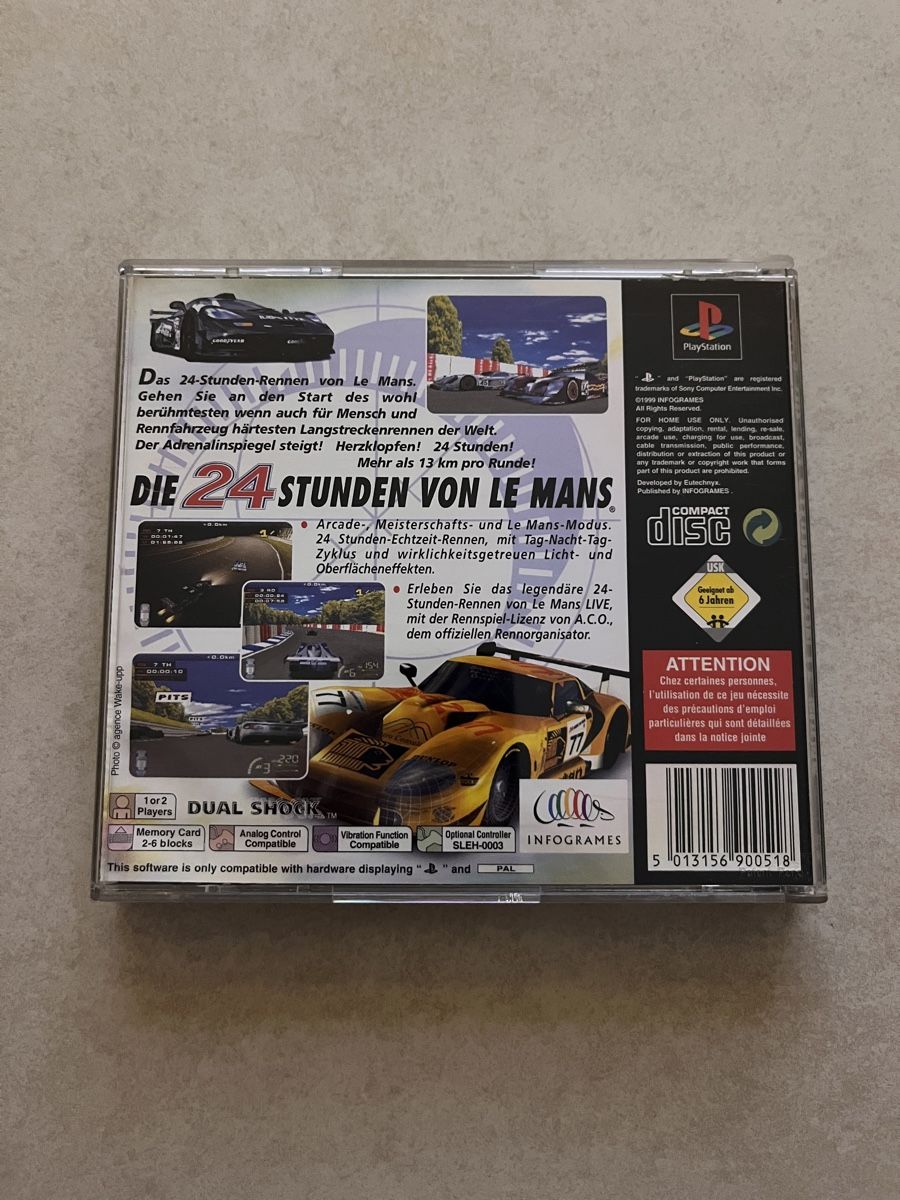 Sony Giochi: Die 24 Stunden von Le Mans PS1 – Usato da Suhr venduto da SchnapperCH 1