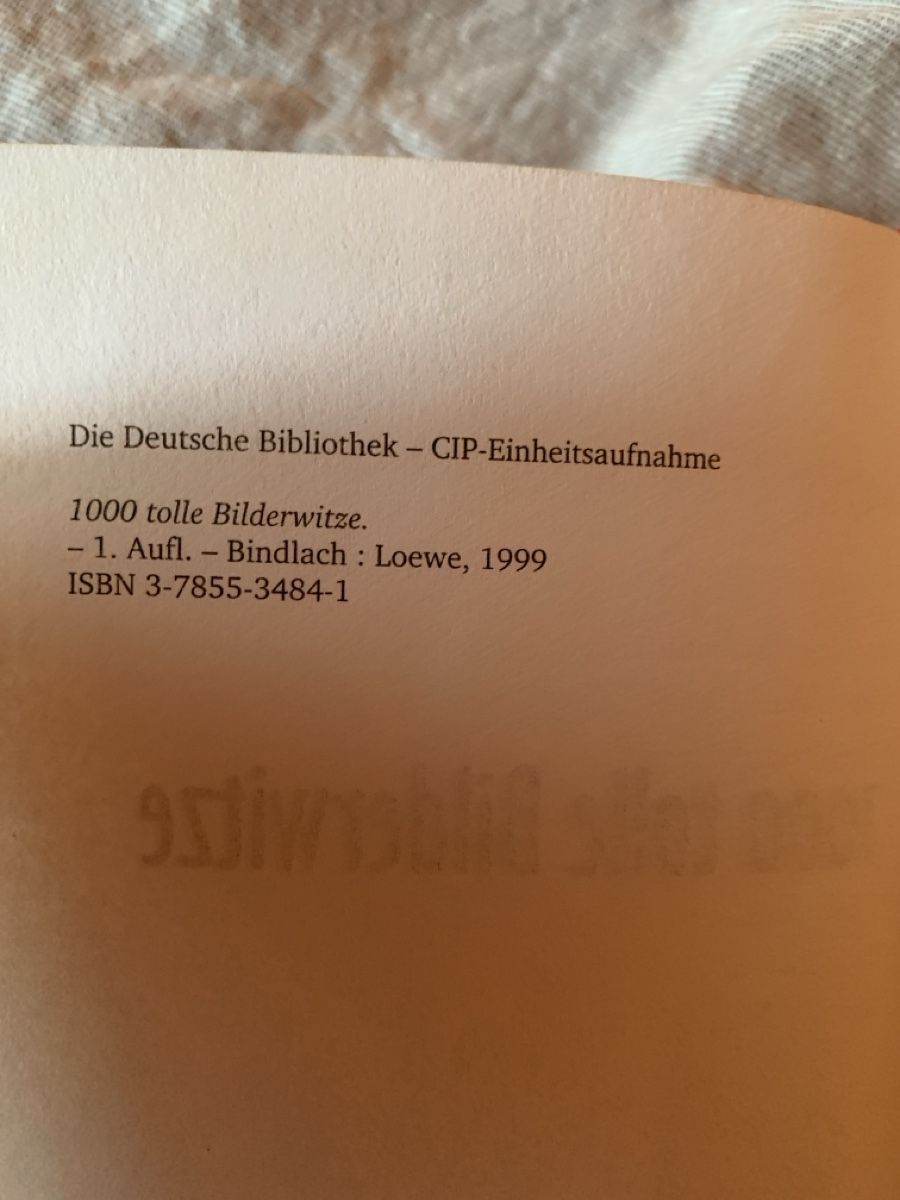 Libri: Loewe 1000 tolle Bilderwitze, 1. Auflage, 1991 – Usato da Meilen venduto da Flockenwirbel 3