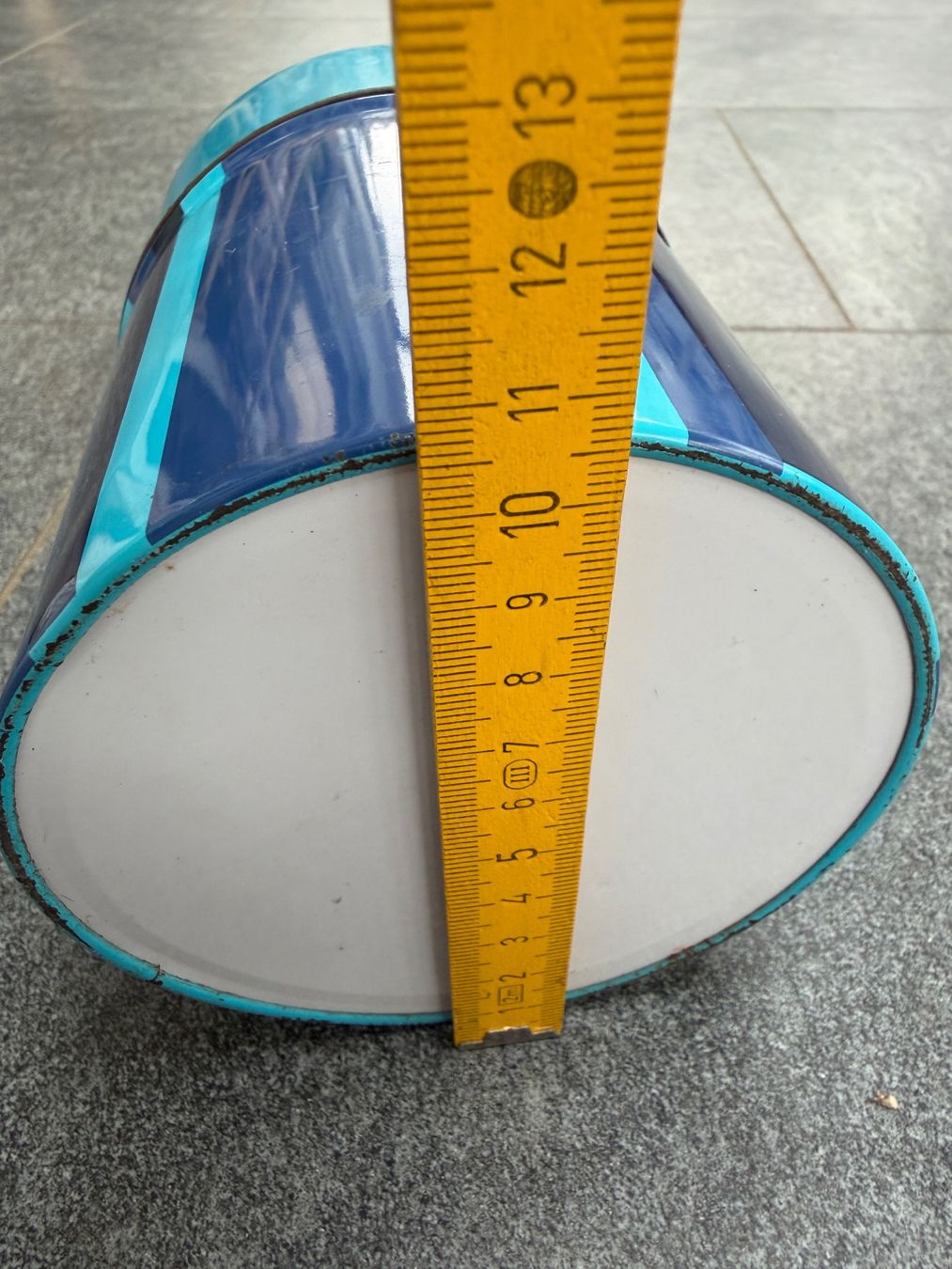 Zuccheriere: Blaue Vintage Dose mit Deckel, Retro Design, Blechdose – Usato da Otelfingen venduto da Markthalle_C 2
