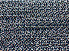 Tissu coton bleu imprimé cachemire