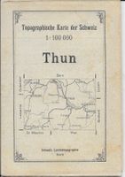 Topographische Karte (Dufour) THUN 1912  (Karte B)