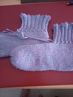 chaussons en tricot double épaisseur