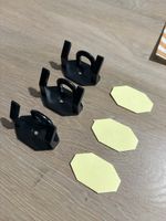 3x Kappen 🧢 Haken mit Klebepad schwarz neuwertig