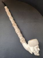 Schön beschnitzte Meerschaumpfeife, kaum beraucht
