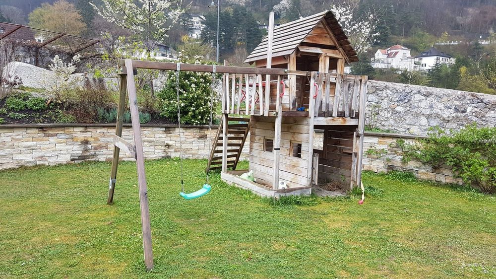 Spielhaus, Kletterturm, Schaukel, Holzhaus, Spielturm Kaufen auf Ricardo