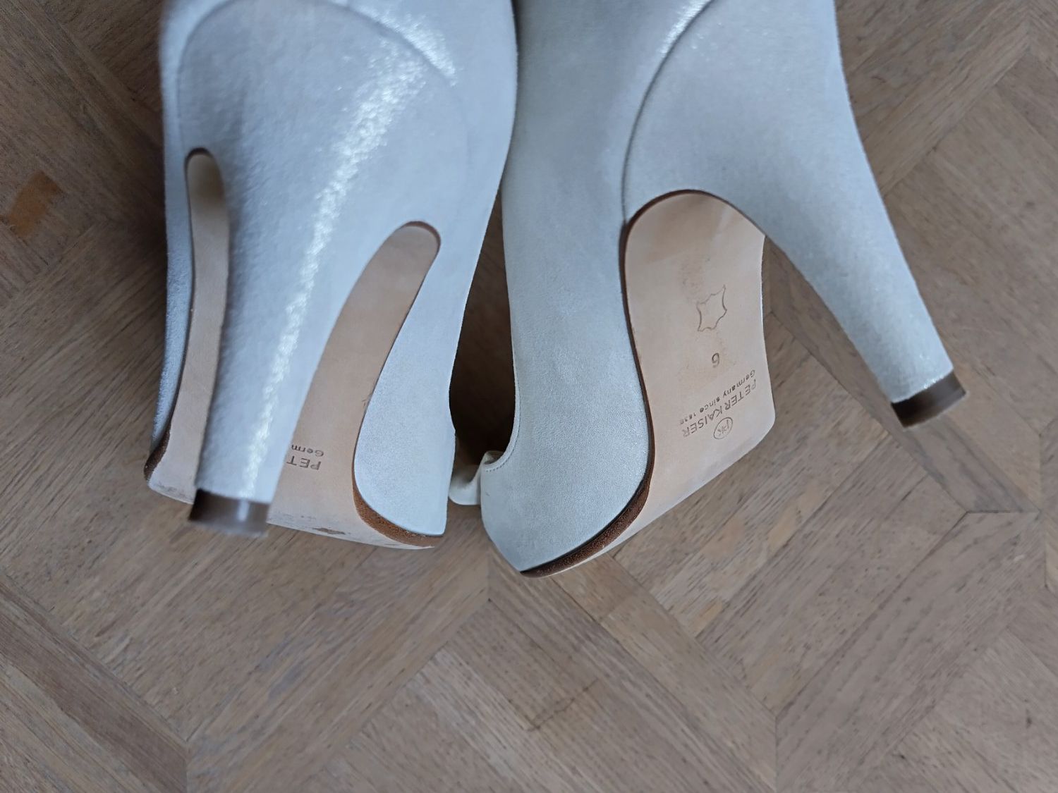 Kaiser Damenschuhe: Wunderschöne elfenbein-farbige Peeptoes (Peter Kaiser) Gr.6 – Neu (gemäss Beschreibung) aus Luzern von fabbue 2