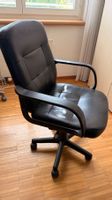 Bürostuhl Kunstleder schwarz mit Gebrauchsspuren