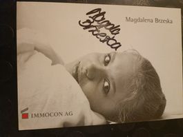 Magdalena Brezeska -  handsignierte alte  Karte