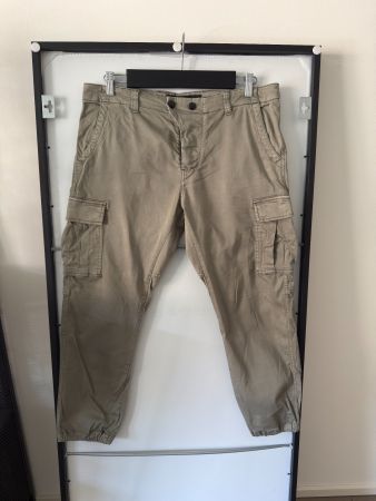 REPLAY Cargo Hose Olivgrün Stretch Baumwolle, W29