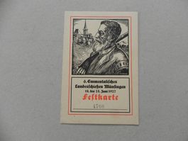 Karte Münsingen BE Bern Emment. Schiessen Schützenfest 1927