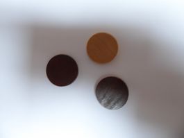 3 Mühle, Dame Spielsteine, Holz, 20 x 5mm
