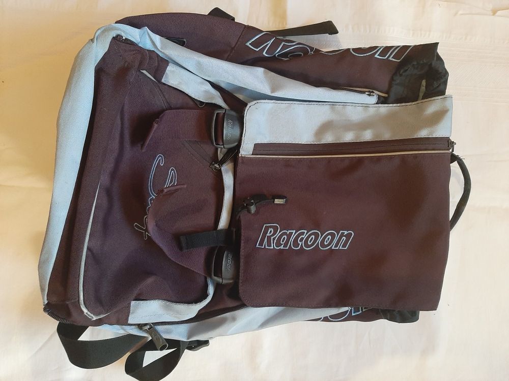 Schulrucksack Racoon hellblau-braun | Kaufen auf Ricardo