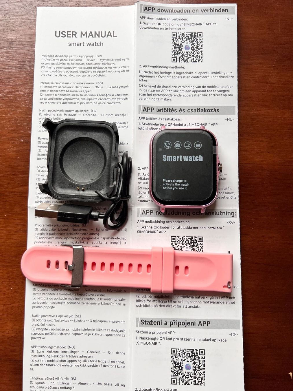 Smart Smartwatch: Smart Watch Simsonlab Pink Silikone – Nuovo e nell'imballaggio originale da Biel/Bienne venduto da vla_5t6c 1