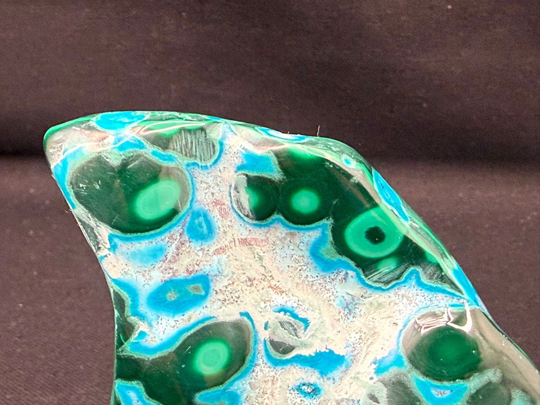 Mineralien & Heilsteine: Malachit und Chrysocolla poliert – Gebraucht aus Schinznach Bad von Demerald 4