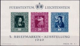 1949 LIE, Sonderblock Nr. W23 sauber postfr.**, fehlerfrei.