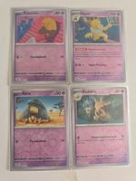 Pokemon, 4x Reverse Holo | Abra, Kadabra, Traumato, Hypno,DE
