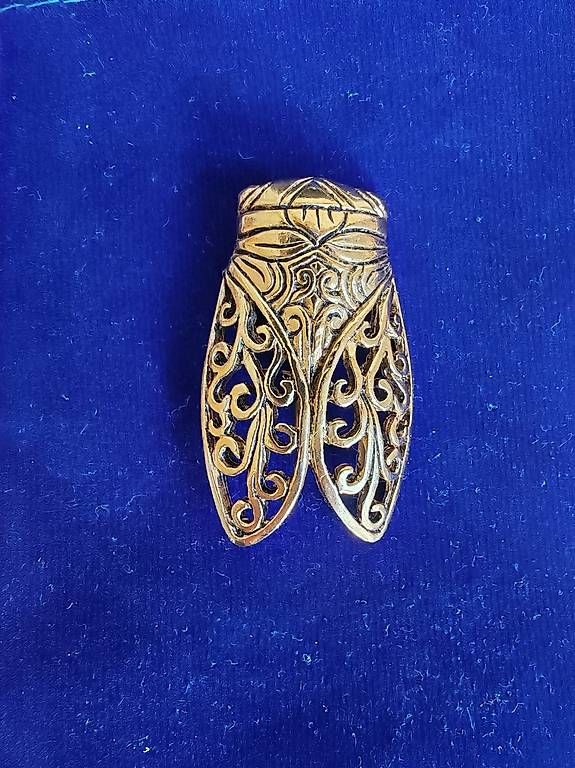 Broche Cigale René Gouin VintageDorée, Excellent État (Gebraucht) in ...