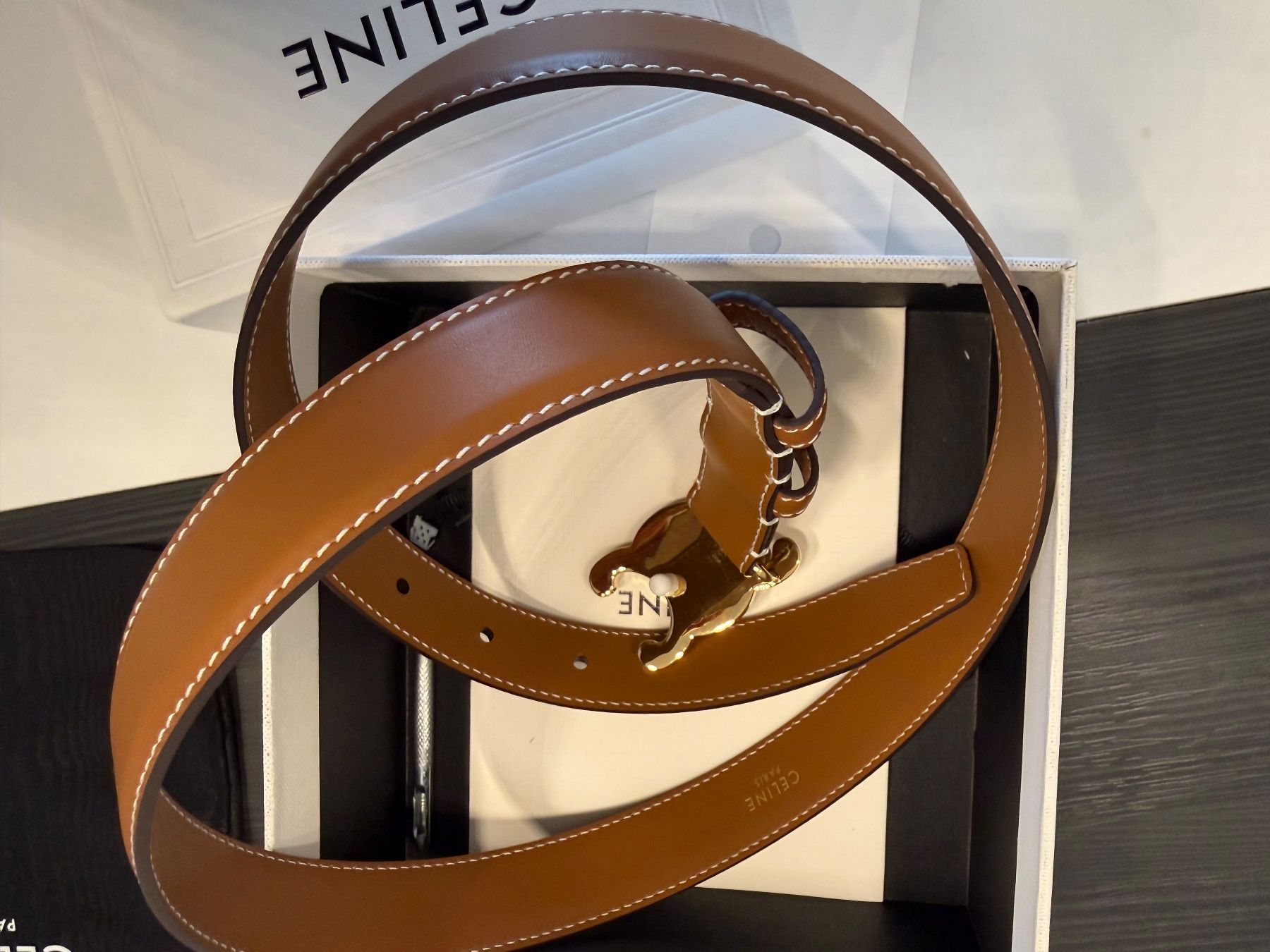 Cinture: Ceinture Céline triomphe – Nuovo e nell'imballaggio originale da Savigny venduto da mariemari75 3