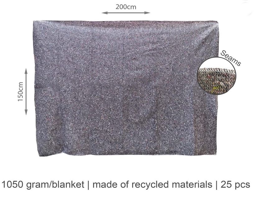 Coperte: 25 x Packdecken Möbelpackdecken ca 350g/m² - Grau, 150x200cm – Nuovo e nell'imballaggio originale da Bülach venduto da SwissStoreInShop 1