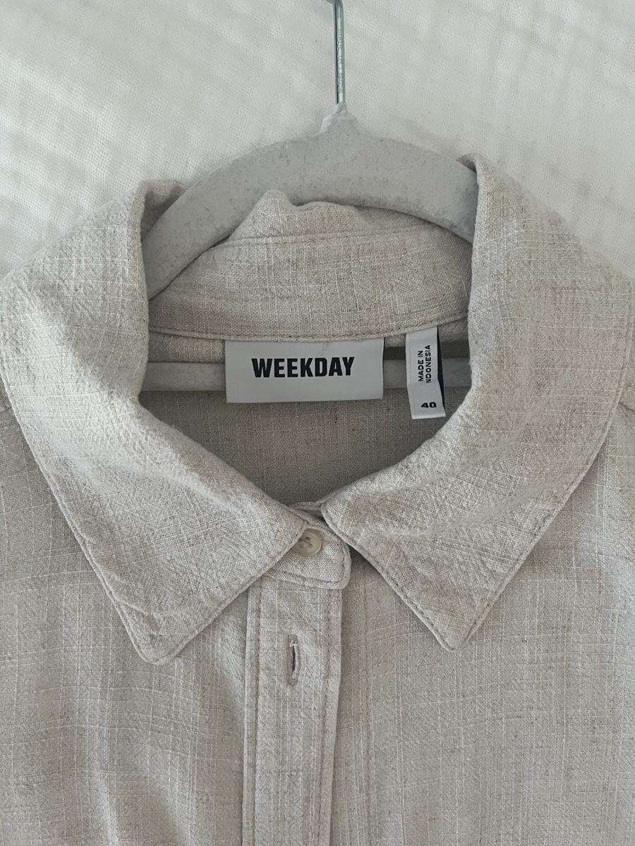 Weekday Blusen: Weekday beige Leinenmix Hemd/Bluse Gr 40 – Gebraucht aus Esslingen von Yanafuchs 1