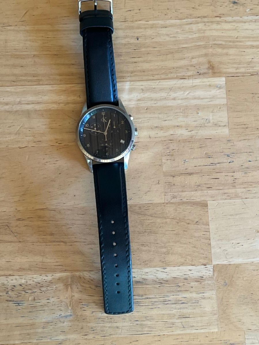Calvin Klein Orologi: Calvin Klein Chronograph Uhr Lederarmband – Usato da Zuchwil venduto da Commander0 1