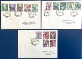 1964 / Spanien Satz auf 3 Flugpostbrief Gesetze Rosenkranzes