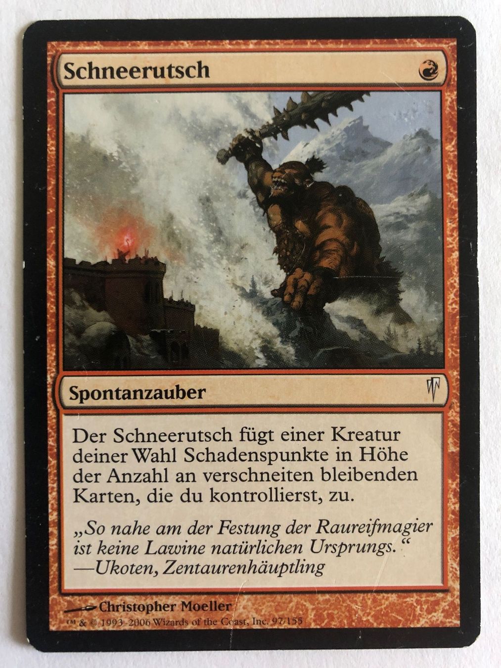 Magic The Gathering Sammelbilder & Trading cards: MTG - Schneerutsch (dmg!) – Gebraucht aus Basel von Melchior5