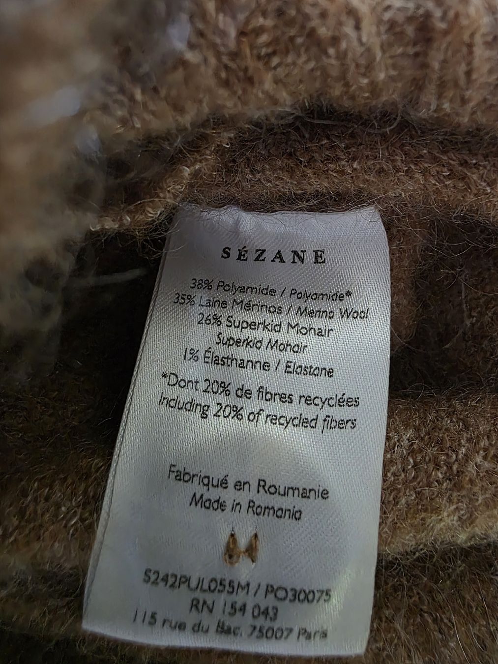Sezane Pullover & Sweatshirts: Sezane Strickpullover Mohair Braun Gr. S – Neu (gemäss Beschreibung) aus Zürich von LIMAR 7