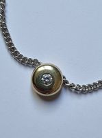 Vintage Kette mit vergoldetem Anhänger Silber 925