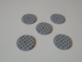 LEGO - 5 - GROSSE - GRAUE - RUNDSTEINE