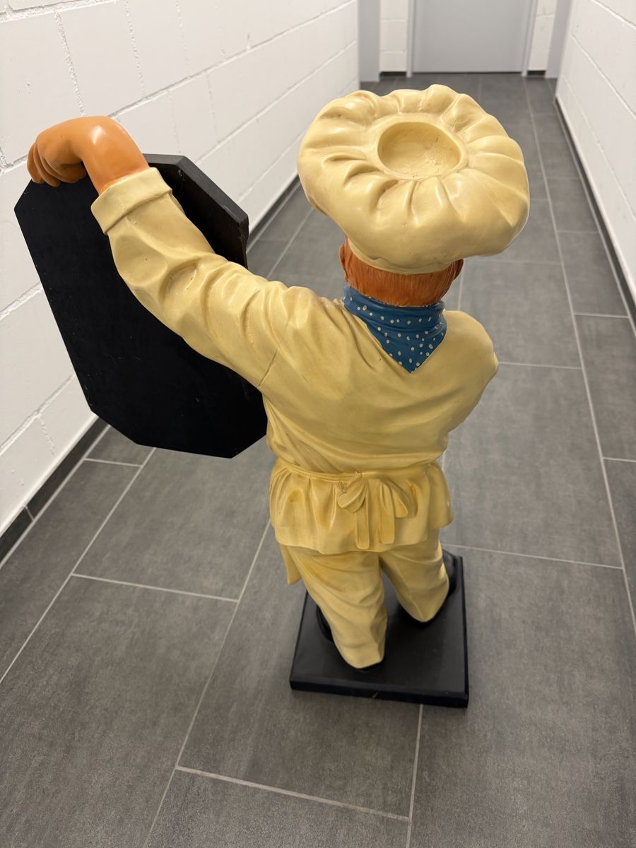 Statuette: Dekorative Kochfigur mit Menütafel (eigenes Menu einhängen) – Usato da Horn venduto da HanSolo. 1