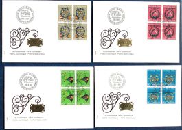 1980 - Pro Patria FDC Viererblöcke Satz