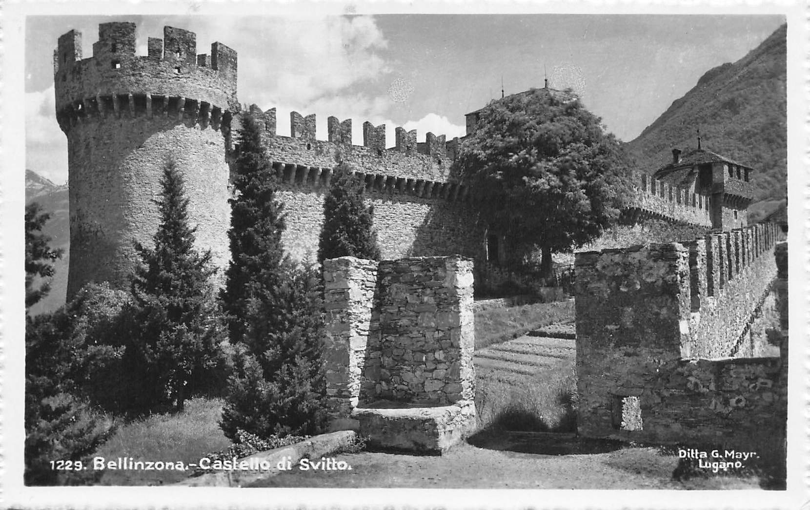 Cartoline postali: Bellinzona castello Schloss svitto – Usato da Biasca venduto da Blenio71