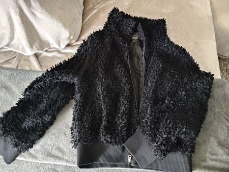 Damen Kunstfelljacke schwarz Grösse L Chicorée 