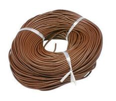 Lederband rot-braun gewachst 4mm  1m