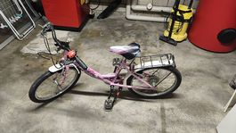 Mädchenfahrrad 20 Zoll  Pink / Weiss