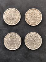 50rappen silber von 1960 x4