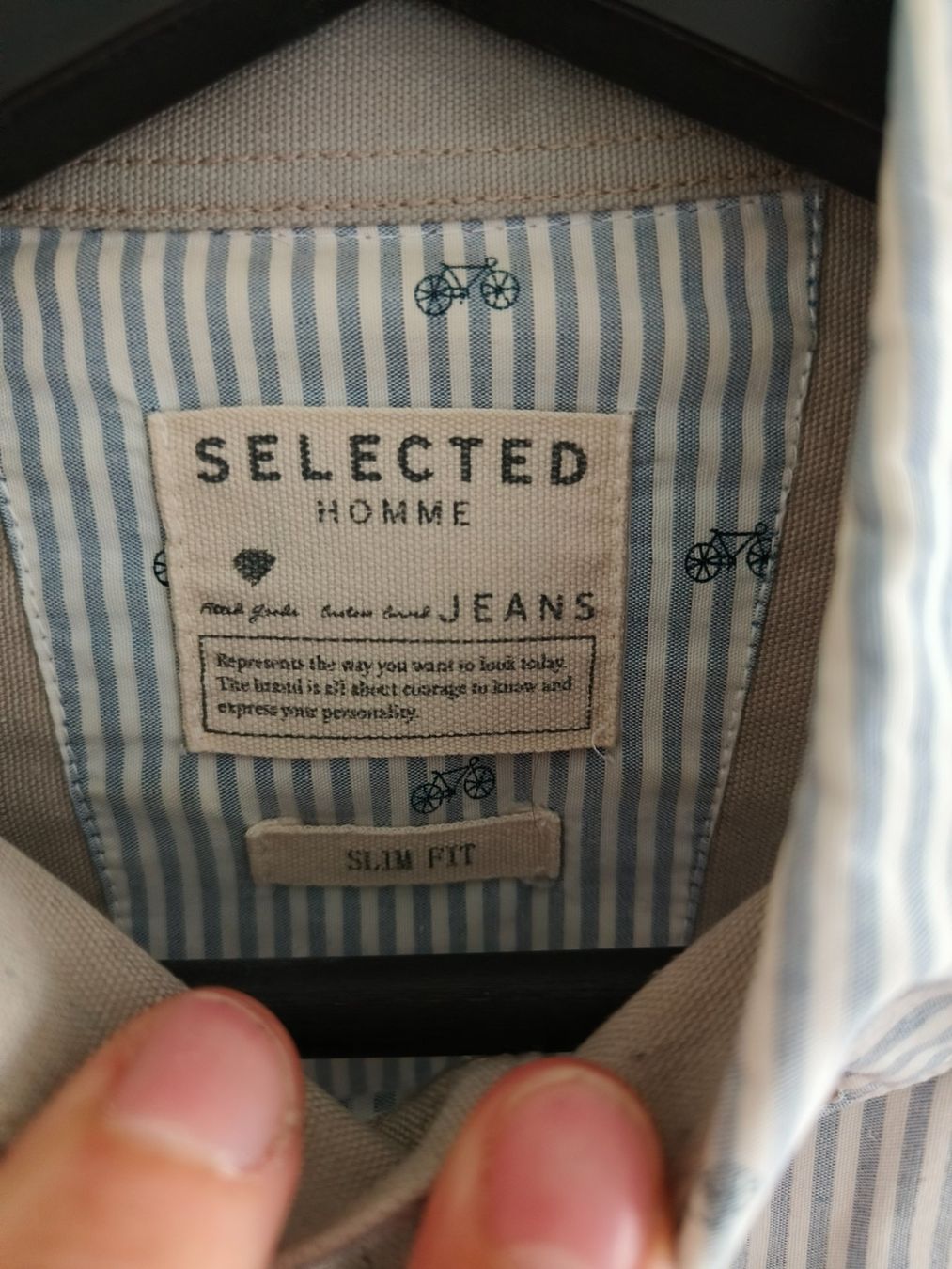 Selected Camicie: Selected Baumwollhemd mit Velos, Grösse S aber eher Grösse M – Usato da Zürich venduto da anderey 2