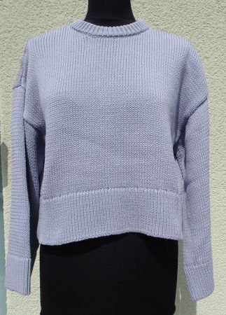 Esprit Strickpullover blau dick kurz weite ärmel Gr S