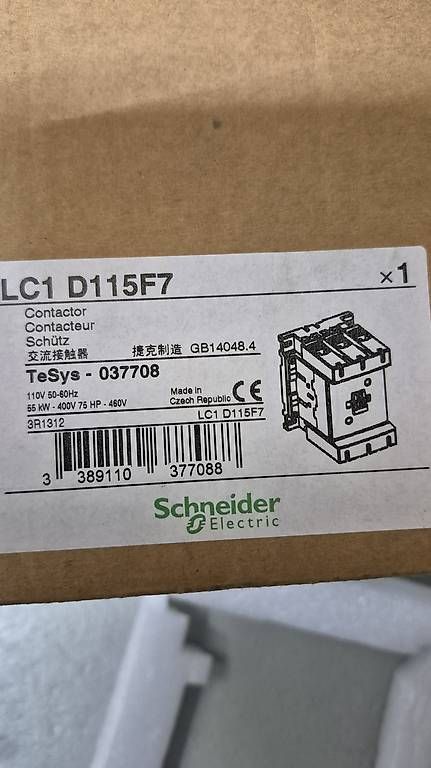 Schneider Alimentazione elettrica: SCHÜTZ 55KW LC1 D115F7 – Nuovo e nell'imballaggio originale da Fisibach venduto da Lorobin