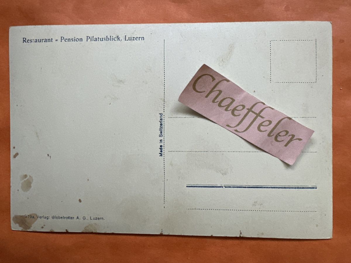 Cartoline postali: Restaurant Pension Pilatusblick, Luzern – Usato da Zürich venduto da Chaeffeler 1