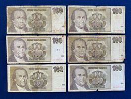 Belgrad 1996 - Jugoslawien - 6 x 100 Novih Dinara Obradović