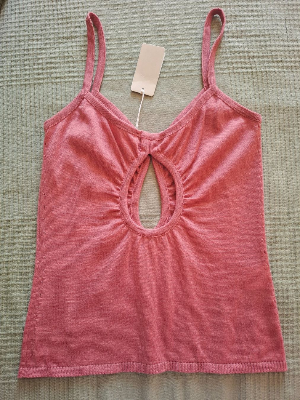 Top: Borbonese coral knit virgin wool top, S – Nuovo e nell'imballaggio originale da Carouge GE venduto da Juli_03 1