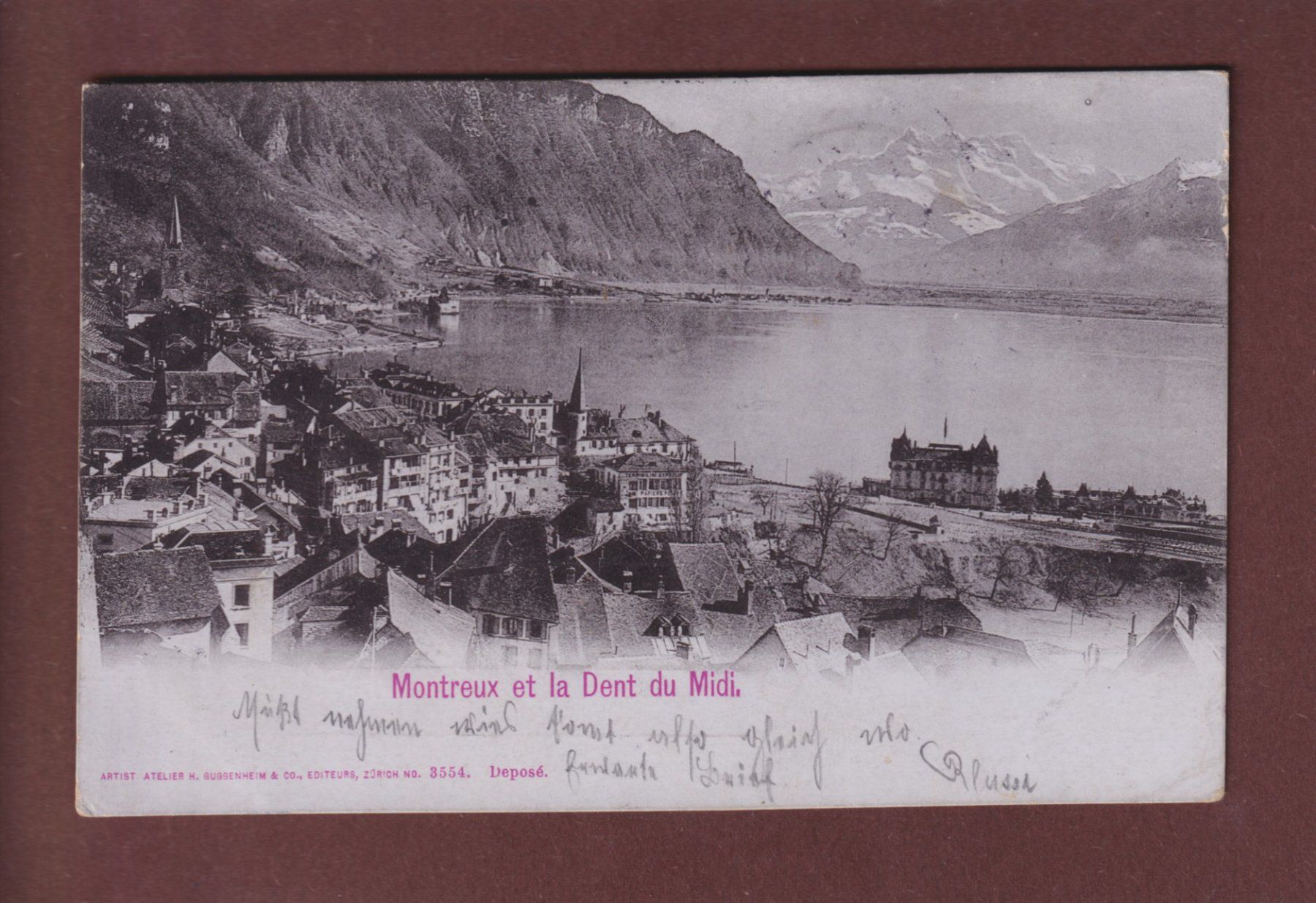 Cartoline postali: MONTREUX - Dents du Midi - 1901 – Usato da Pully venduto da nicecards