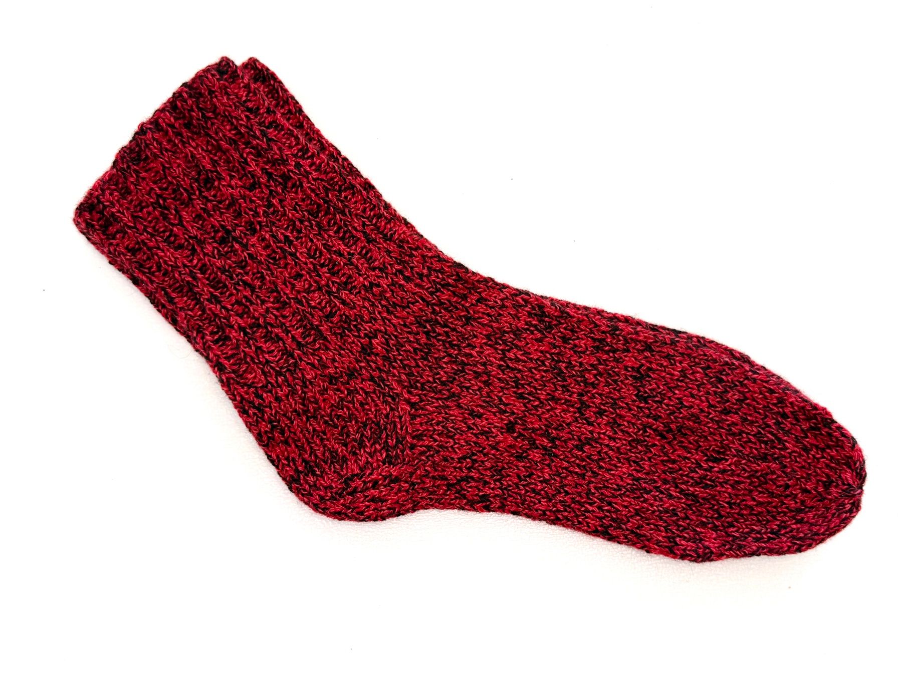 Calze: Cashmere 100%, Hand Made Knitted Socks Red/Black – Nuovo e nell'imballaggio originale da Lugano venduto da Luswre 1