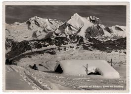 Skigebiet bei Wildhaus, Säntis und Schafberg, gelaufen 1947